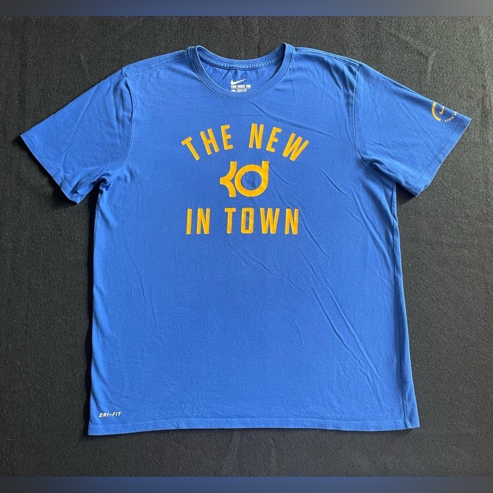 Nike Kevin Durant “The KD in Town” T-Shirt Mens XL Blue Basketball Gym Training
